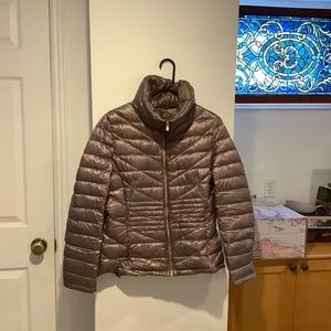 Shiny Mauve Down Packable Calvin Klein Puffer Jacket